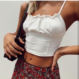 Princess Polly Tilly top white crop tank top